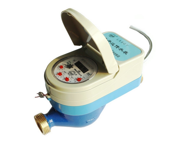 Electronic remote valve controlled water meter