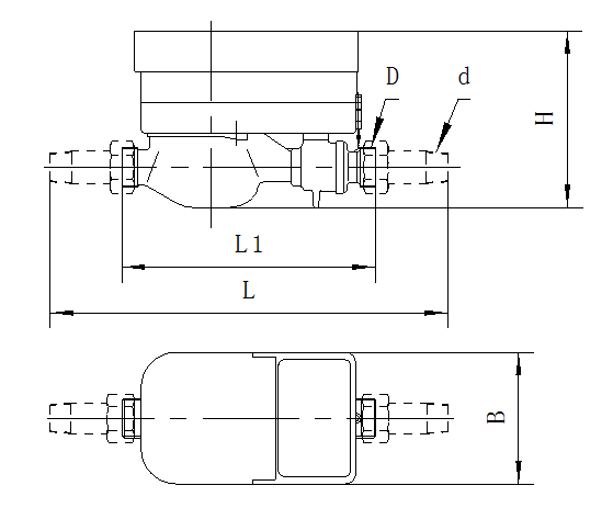 Rotor type water meter (small)